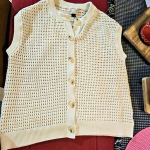 Universal Thread Cream Button-Up Cardigan